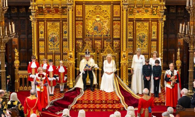 Kings Charles and Queen Camillia at state opening of parliament