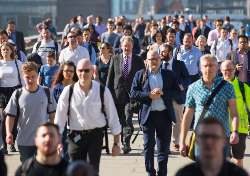 Commuters travel to work