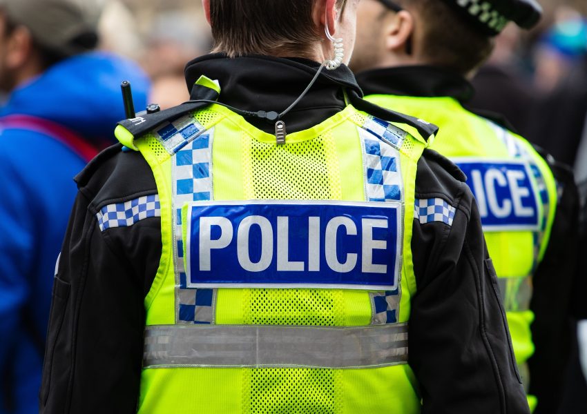 Police officer attends public event